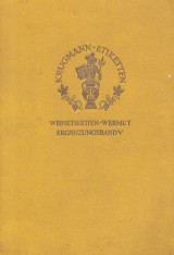 : Krugmann Etiketten Ergänzungsband V. Weinetiketten Wermut