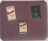 : Olympijské hry Atlanta 1996 sada 3 odznakov